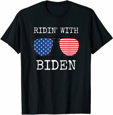 Ridin With Biden Cool Uncle Joe USA Aviator Vote 2020 T-Shirt  M-3XL