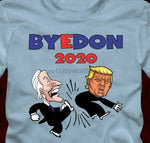 Cartoon T-Shirt Joe Biden kick Trump